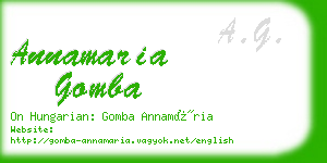 annamaria gomba business card